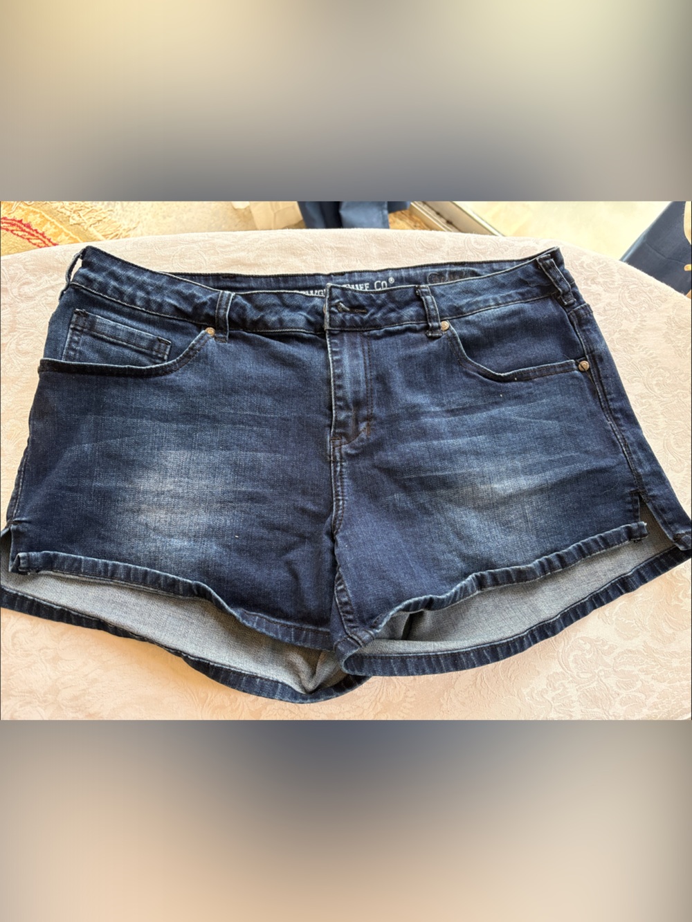 Cowgirl Tuff Dark Blue Denim Women's Jean Shorts